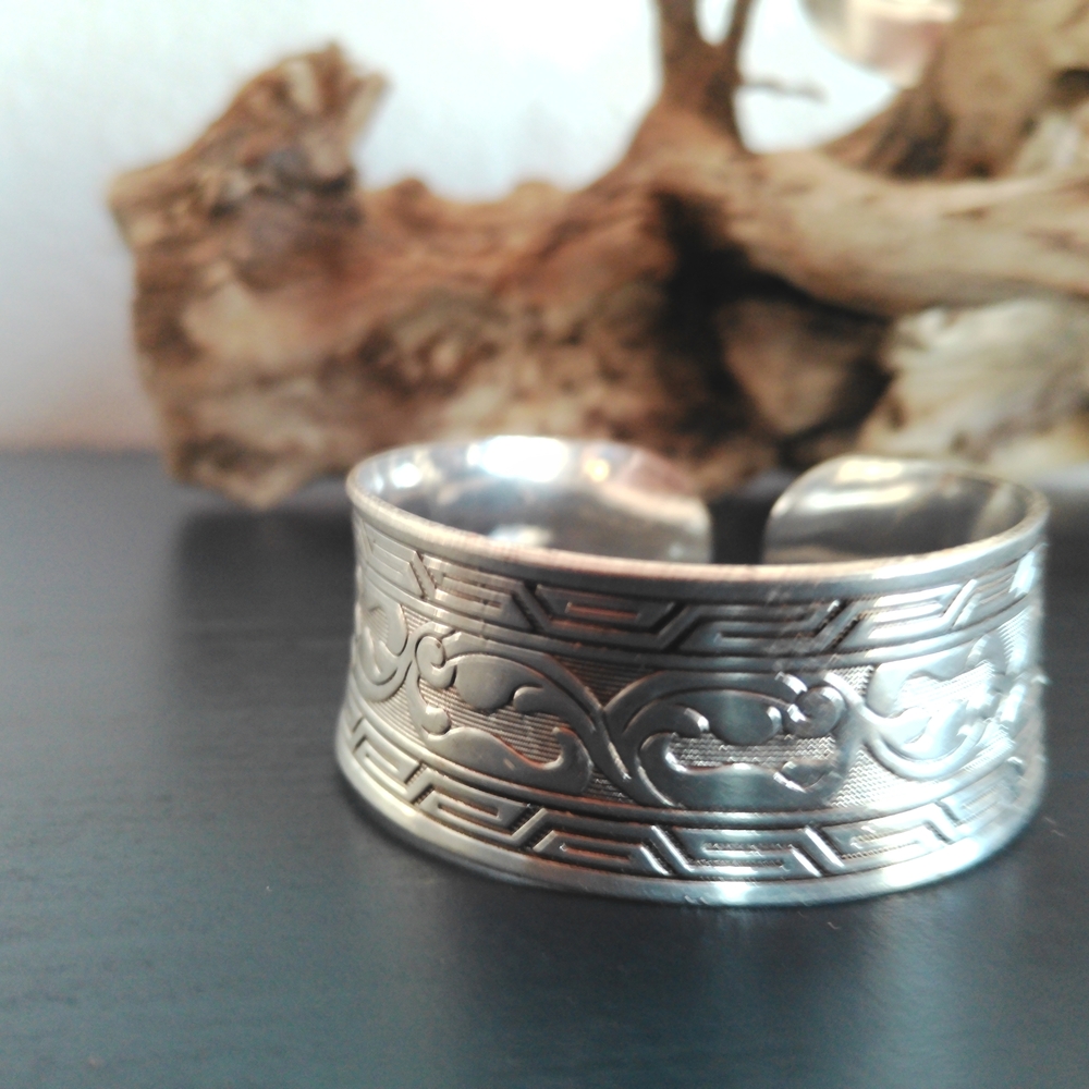 Intricate Silver Cuff Bracelet